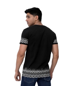 เสื้อยืดผู้ชายคอกลมพิมพ์ลายดิจิทัลผ้าถักเนื้อหนัก 180 GSM ผ้าฝ้าย 100% ทรงโอเวอร์ไซส์ สไตล์ลำลองสำหรับฤดูร้อนปี 2025 - ขายส่งแบบกำหนดเองได้ - Product Image 4