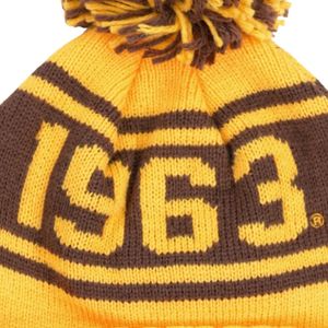 Iota Phi Theta Beanie Brown Gold 1963 Greek Apparel Fraternity Knit Hat <b>Winter</b> <b>Cap</b> Pom Stylish Fit Accessory - Product Image 4