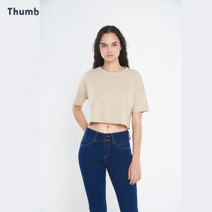 Hợp thời trang của phụ nữ Crop Top thoải mái hoàn hảo phù hợp với mềm co giãn Jersey vải chống Đóng cọc tính năng OEM ODM bán buôn biểu tượng tùy chỉnh - Product Image 1