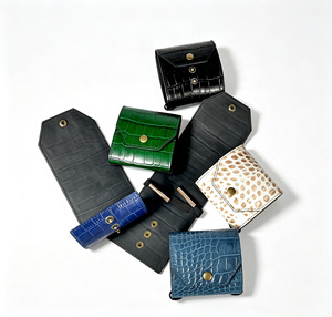 [Customised Logo] Castello Croco Embossed Genuine Leather <b>Slim</b> Long Button Closure Luxury <b>Wallet</b> for <b>Men</b> Fashion - Product Image 5