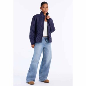Chaqueta de Plumón Personalizada para Mujer, con Cierre Completo, Estilo Simple, Ajustada, a la Moda, con Cuello Alto - Product Image 3