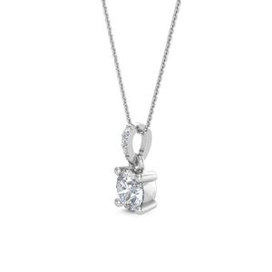 Colgante de diamante cultivado en laboratorio de 0.78 CTW, redondo, engastado en oro amarillo de 9K, para mujer, joyería de boda, colección personalizada. - Product Image 2