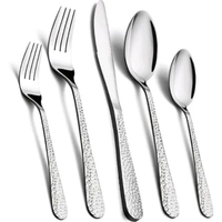 Ensemble de couverts classiques de haute qualité en acier inoxydable 304 poli miroir, manches en bois d'olivier, pour la maison et les restaurants