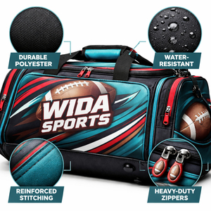 Bolsa Deportiva Impermeable Personalizada Wida Sports 600D, Bolsa de Gimnasio para Equipo de Fútbol Americano, Gran Capacidad - Product Image 6