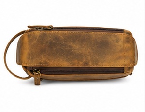 Bolsa de Viaje Vintage de Cuero Genuino Premium Gravs con Cremallera, Logotipo Colgante, Gran Capacidad, Asa Suave Ecológica, Neceser de Cosméticos - Product Image 3