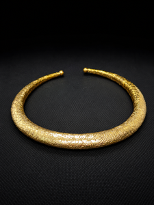 Wholesale Handmade Brass Hasli <b>Necklace</b> | Solid Brass Collar <b>Necklace</b> | Traditional <b>Statement</b> Jewelry | OEM & ODM Jewelry Manufa - Product Image 3