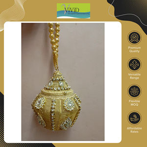 Bolso de Noche Elegante y Ligero con Cuentas Metálicas de Diseño Clásico de Lujo para Mujer, para Llevar Tarjetas y Cosméticos, Precio Bajo en India - Product Image 2