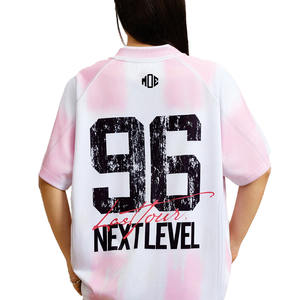 Camiseta Deportiva Rosa Extra Grande para Mujer, Estilo Jersey de Fútbol Americano, Sublimada, Ligera, de Poliéster, Personalizada, OEM, al por Mayor, Hecha en EE. UU. - Product Image 2