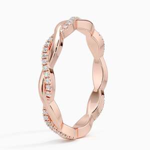 Anillo de Eternidad de Oro Amarillo con Diamantes, Corte Brillante Redondo, Engaste en Canal, Clásico, Unisex, para Boda - Product Image 6