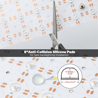 Panel de Lámina LED Roja Ultrafina Cortable de 1 LED, 24V, 72 LEDs, Matriz Flexible de Retroiluminación para Letreros Publicitarios y Decoración de Superficies Curvas
