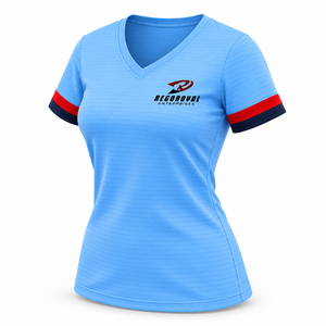 Opciones de colores personalizadas y prendas básicas elegantes para mujer, camisetas con cuello en V para tiendas de moda y uso diario, un look moderno y duradero. - Product Image 3