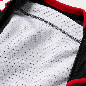 Camiseta Deportiva de Fútbol Americano para Hombre, Modelo Falcons 24, Color Negro, Rojo y Blanco, Cuello en V, Manga Corta, Absorbe la Humedad - Product Image 4