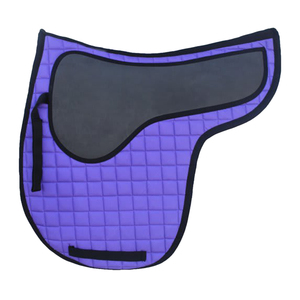 Tapis de selle de dressage classique violet sur mesure de haute qualité avec doublure en polaire noire et sangle de maintien pour l'entraînement - Product Image 4