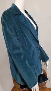 Blazer Fairfield Zio Youngja – Coton bleu vert imitation velours – Fabriqué en ILGWU – Finition scintillante - Product Image 4