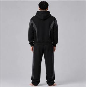 Ensembles de survêtements d'hiver à capuche pour hommes, sweats décontractés, pantalons slim, manches longues, jogging personnalisable, 100 % coton - Product Image 4