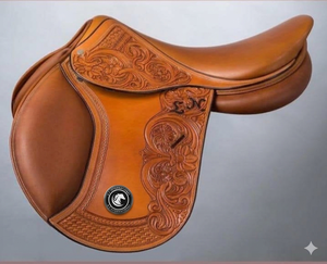 Selle d'équitation polyvalente en cuir confortable avec arceau en bois pour le dressage et l'endurance - Product Image 3