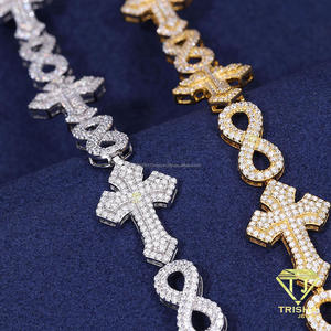 สร้อยข้อมือแบบ Cuban Link ลายผีเสื้อ ประดับด้วยหินแบบ Iced Stone และดีไซน์เรขาคณิตที่เรียวบาง สำหรับผู้ซื้อเครื่องประดับแฟชั่นระดับโลก - Product Image 4