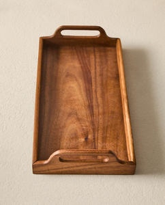 Plateau en bois artisanal avec motifs indiens traditionnels pour emballage cadeau de luxe ou décoration d'intérieur haut de gamme - Product Image 1
