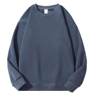 Sweat-shirt ample à col rond pour couples, basiques en coton, polaire, col rond pour hommes et sweat-shirts, vêtements de sport, fabricants de survêtements - Product Image 4
