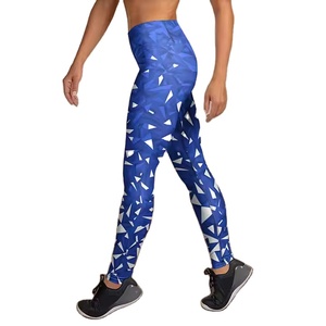 Leggings de yoga sublimés légers en polyester/nylon, taille haute, séchage rapide, respirants pour la course à pied – Meilleures ventes 2025 - Product Image 4