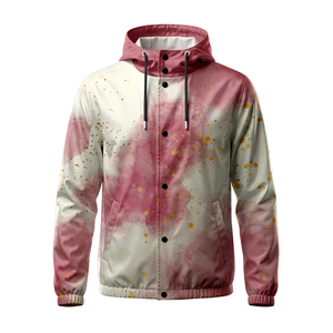 Men's Hiking Rain Jacket Waterproof Hooded Windbreaker Breathable <b>Fabric</b> Custom Logo Wholesale Supplier Zip Up Spring Rain Coat - Product Image 3