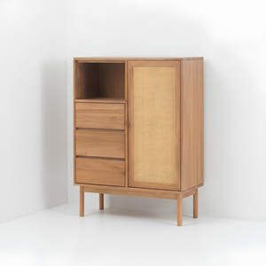 Teak Rattan <b>Sideboard</b> Cabinet Natural Wood Storage Furniture for Hotel Resort Villa Restaurant Hospitality Project Sourcing - Product Image 1