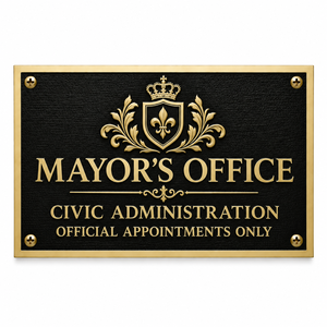 Custom <b>Engraved</b> Brass Business Nameplate Personalized Logo Metal Sign Door Office <b>Plaque</b> - Product Image 4