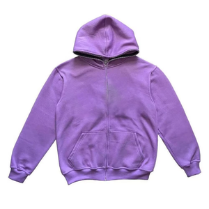 OEM 2026 Sweat à capuche unisexe oversize à fermeture éclair intégrale, style streetwear, imprimé camouflage requin, en coton épais 100%, pour homme, collection décontractée - Product Image 2