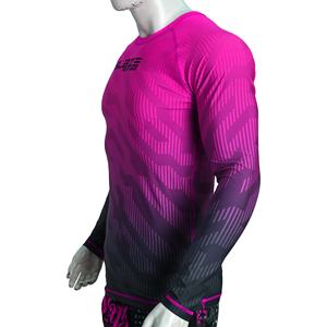 เสื้อ rashguard ซับลิเมตสำหรับผู้ชายแขนยาวสำหรับฟิตเนสยิมฟิตเนส BJJ การฝึกอบรมที่จำเป็น - Product Image 1