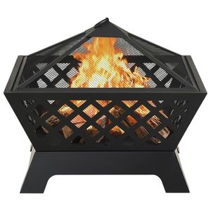 XXL Steel 25.2\" <b>Fire</b> <b>Pit</b> with Poker Premium Outdoor Gathering <b>Accessory</b> - Product Image 3