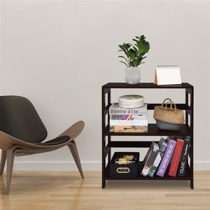 3 Tier Brown Storage Rack Wood <b>Shelf</b> Bookcase <b>Organizer</b> with Bookshelves Bookcases & Bookshelves Product Category - Product Image 1