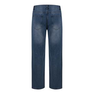 Pantalones Vaqueros estampados sueltos para hombre personalizados fabricantes al por mayor pantalones vaqueros de pierna ancha informales personalizados de fábrica de estilo urbano - Product Image 3