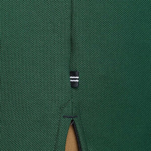 Polo de Hombre Verde Oscuro, Mezcla de Algodón, Manga Corta, Color Liso, Casual, Transpirable, Cómodo, con Logotipo Personalizado - Product Image 5