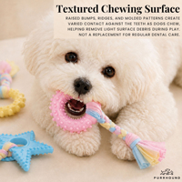 Jouets à mâcher dentaires en TPR pastel avec corde, 6 modèles