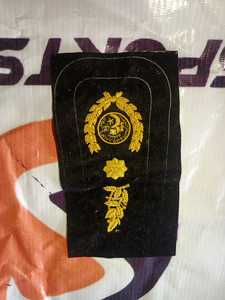 Star Handmade Nonwoven Felt Embroidered <b>Patch</b> with Golden Laurel Wreath and Flower Design <b>Sew</b>-<b>On</b> Fabric Badge - Product Image 6