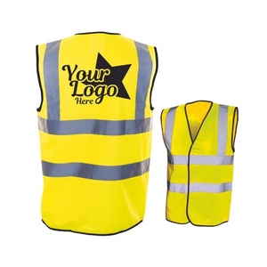 Veste de sécurité haute visibilité personnalisée en gros, imprimée, conforme à la norme ANSI Classe 1, imperméable - Product Image 1