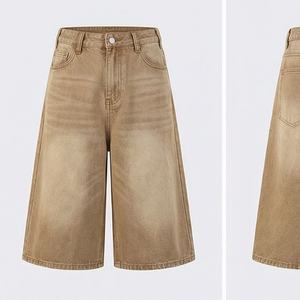 Pantalones Cortos de Mezclilla Holgados y Extra Grandes para Hombre, Estilo Vintage 2024, Tejido Denim, Corte Holgado, Casual, Moderno, Cómodo, Duradero, Nuevo - Product Image 1