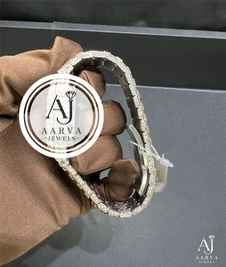 Montre mécanique en acier inoxydable avec incrustation de diamants, bracelet de 20 mm, cadran rond analogique, cadeau de luxe pour femmes - Product Image 5
