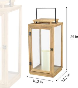 New Arrival Wood <b>Lanterns</b> Decorative with Flameless <b>Candles</b> Decorative <b>Lanterns</b> for Home Decor Indoor Outdoor - Product Image 4