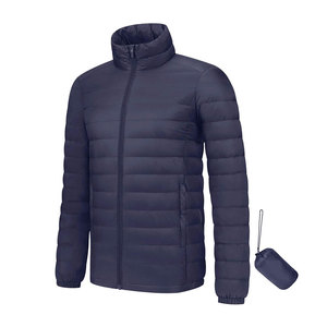 <b>Smart</b> Casual Puffer <b>Jacket</b> Quilted Warm Outerwear High Neck Full Zip Minimal Design <b>For</b> <b>Men</b> - Product Image 1
