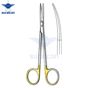 Ciseaux chirurgicaux Peck-Joseph 14 cm (5-1/2 pouces) à lame arrondie en carbure de tungstène doré TC, en acier inoxydable - Product Image 3