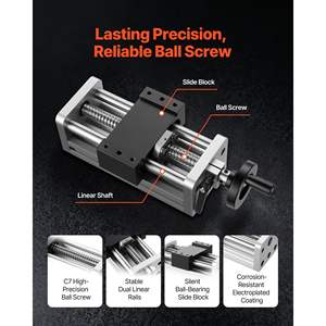 High-Precision 100 mm <b>Linear</b> Stage <b>Actuator</b> Ball Screw Double Optical Axis C7 Bearing Slide Block CNC Router X Y Z Axis 100% - Product Image 3