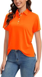 Chemises polo pour femmes de haute qualité, coupe ajustée, tissu tricoté respirant, manches courtes, vêtements de tennis, polos de golf pour femmes - Product Image 2
