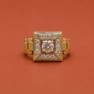 Anillo Cuadrado de Plata S925 con Incrustaciones de Moissanita, Estilo Hip Hop, para Hombre, Regalo para Fiesta o Boda - Product Image 1