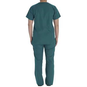 Ensembles de blouses médicales élégants à manches courtes et demi-zippées de haute qualité – Uniformes d'infirmière unisexes pour l'été - Product Image 4