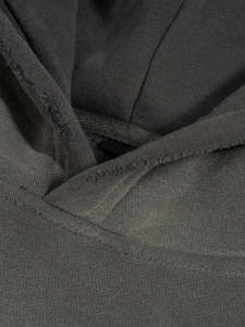 Sweat à capuche en molleton bouclette lourd 480 g/m² noir délavé effet craquelé, de luxe, vintage, uni, respirant - Product Image 6