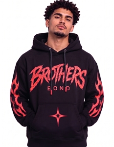 Sweat à capuche épais en molleton 100% coton gris anthracite vintage avec imprimé crânes délavé à l'acide, graphique personnalisé, streetwear hip-hop - Product Image 2
