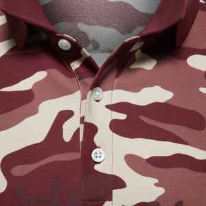 เสื้อโปโลพรีเมียมหรูหราขายส่ง ปักโลโก้ตามสั่ง ผ้าสแปนเด็กซ์ โพลีเอสเตอร์ เสื้อกอล์ฟแบบซับลิเมชั่นเต็มตัว เสื้อโปโลติดกระดุมแบบสั่งทำ - Product Image 6