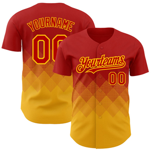 Maillot de baseball personnalisé taille sur mesure, respirant, sublimation, tenue de sport, kit 100% polyester brodé, manches courtes, directement de l'usine - Product Image 1