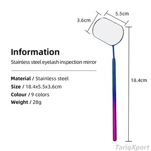 Professional Personalized LED Lighted Stainless Steel Makeup Mirror Kit Custom Logo for Eyelash Extension Beauty Salon Equipment - Product Image 2